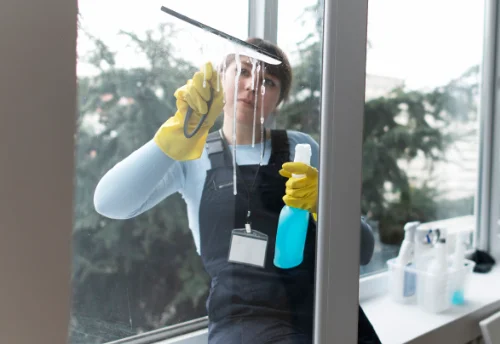 Nettoyage de vitres intérieures et extérieures au Vaulmier